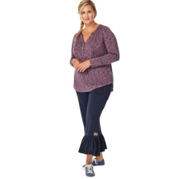 Matilda Moments With You Planetarium Tunic Top Size M Purple Pink Blue Space Dye - Picture 15 of 15